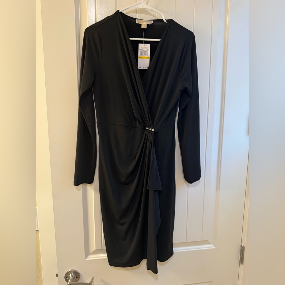 Elegant Black Wrap Dress